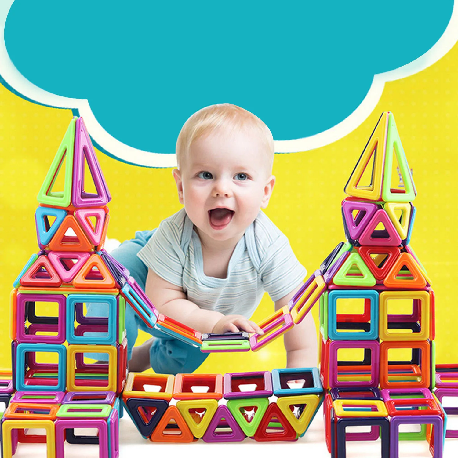 76 шт. детские пластиковые магнитные строительные блоки магнитные кубики для игр Кирпичи Строительные Сборная модель Развивающий Пазл игрушки