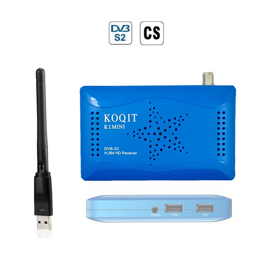 Koqit DVB-S2 T2-MI ТВ-тюнер рецептор DVB-S2 спутниковый ресивер цифровой ТВ-приставка T2MI декодер wifi Youtube Auto Biss Key power VU