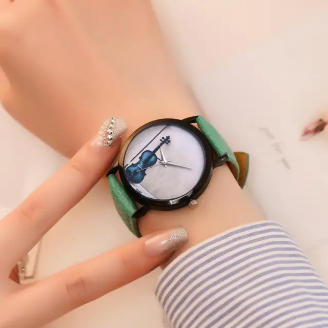 Musical instrument Colorful Women's Quartz Watches Fancy Temperament Casual Ladi Musical instrument Colorful Women's Quartz Watches Fancy Temperament Casual Ladi