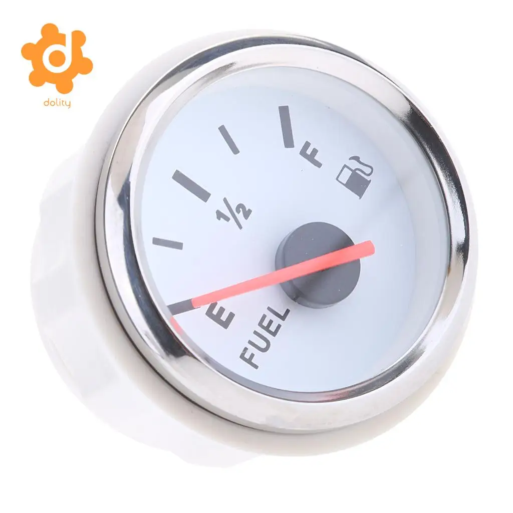 Waterproof Fuel Level Gauge Boat Marine Fuel Tank Level Gauge 9-32V 52mm New Pointer Fuel Level Gauge LED light dispalay