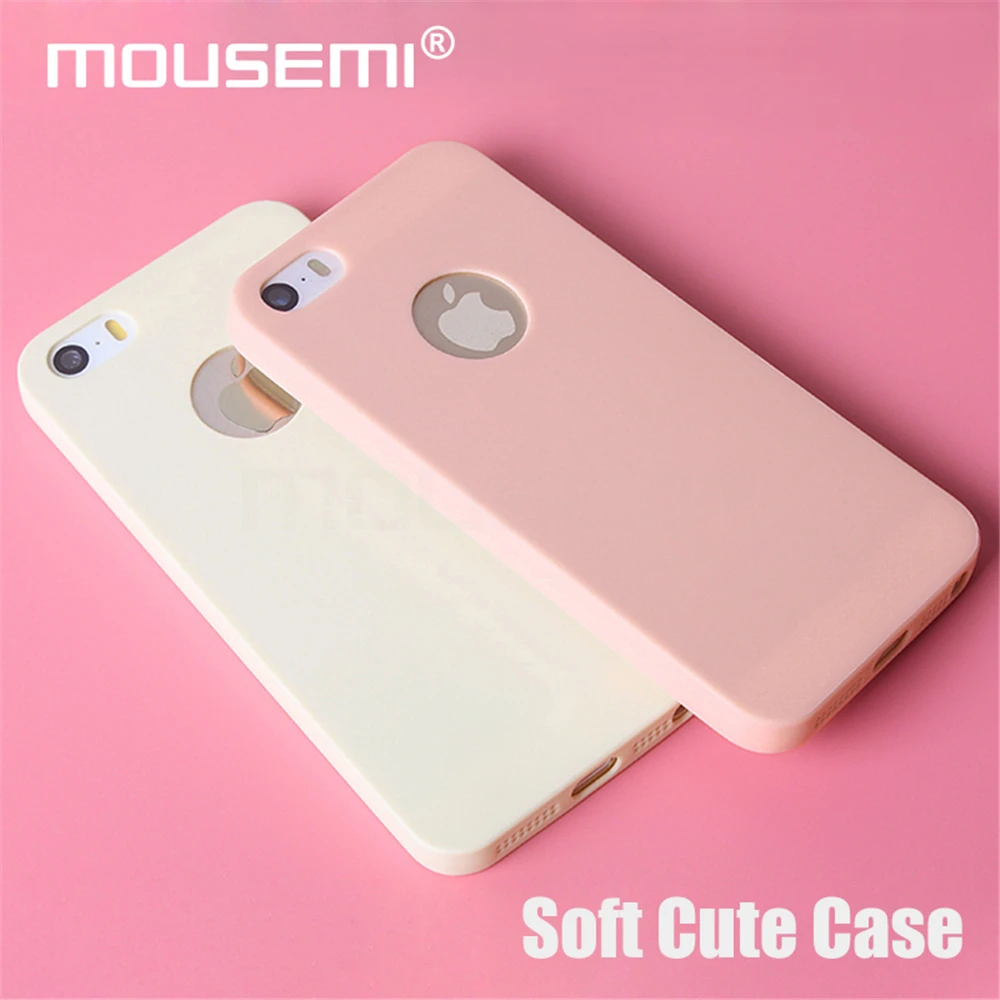 MOUSEMI Phone Cases Silicone 5S se For iPhone Case Candy For iPhone 5s se 5 Case Cute Silicone Pink Soft Luxury Matte Coque 5s 5 (1)
