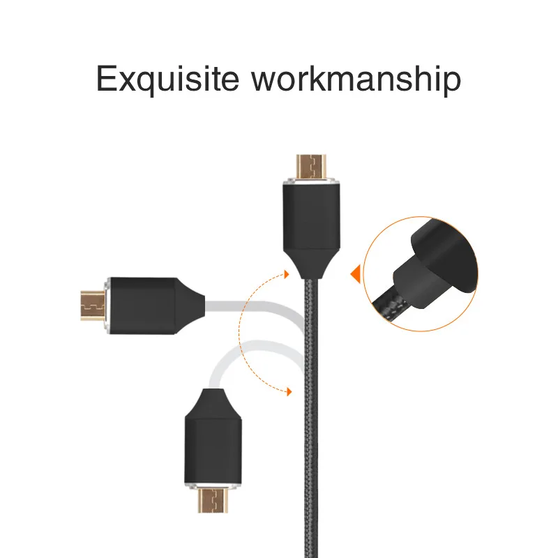Sobrevolar magnético Micro USB Cable de Nylon trenzado de Cables de teléfono móvil para Samsung Huawei Android 1 m de carga rápida Cable de datos