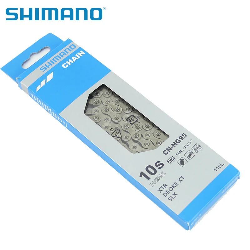 Цепь для велосипеда shimano XT HG95 10 s скорость 116L цепь горного MTB компоненты и | Спорт