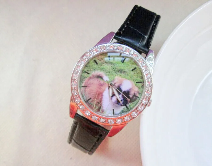 

2016 New Arrive Fashion Watch Casual Top Brand Steel Bracelet Wristwatch Watch Women Ladies Casual Montre Cute Dog