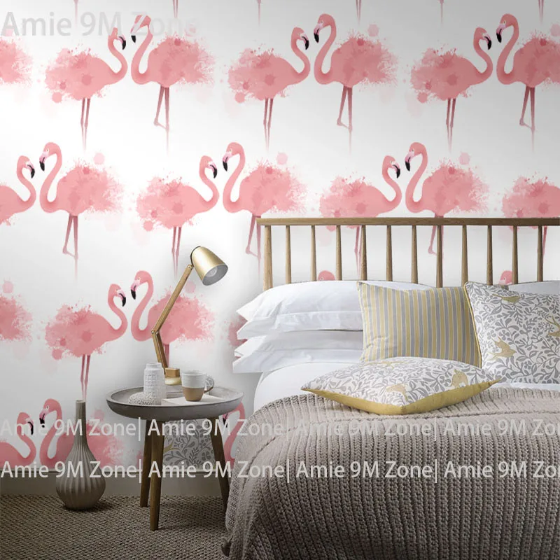 Tuya Art Romantic flamingos wallpapers for bedding room kid's room home