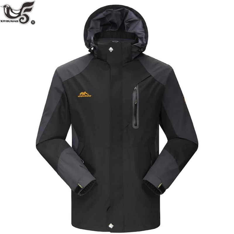 

XIYOUNIAO plus size L~7XL 8XL Men's Jackets Waterproof Spring Hooded Coats Men Outerwear Army Solid Casual Brand Male Clothing