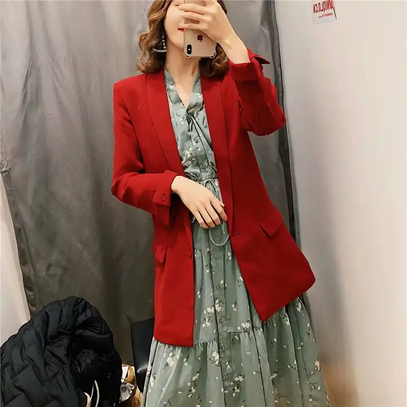 women's business suit long jacket