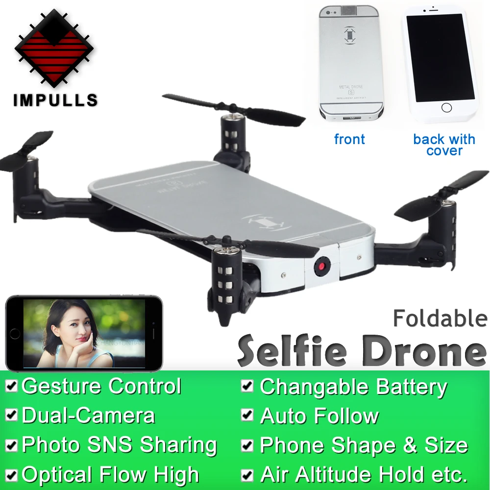 

Impulls New Following Quadcopter JXD520 RC Foldable MINI Drone with Camera Optical Flow Positioning Helicopter For Kid FSWB