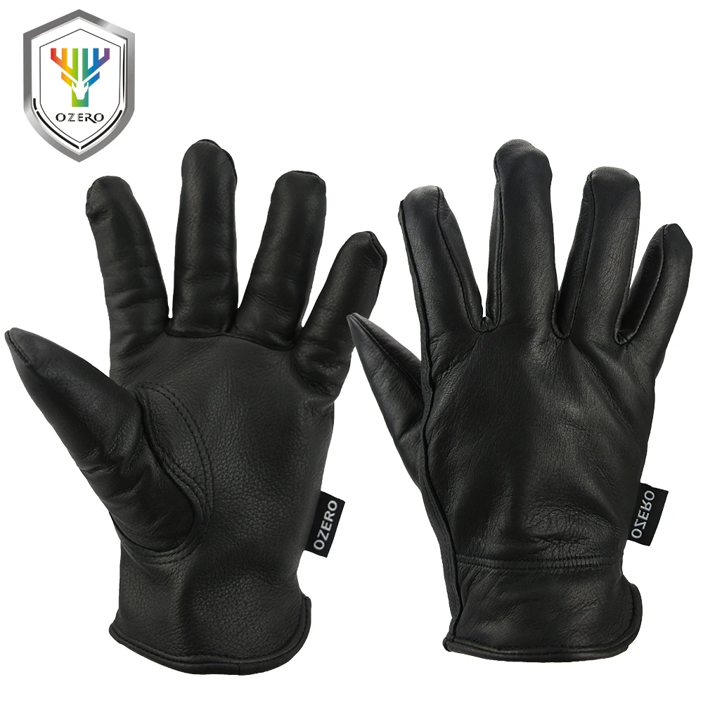 New Work Driver Gloves Deerskin Leather Security Protection Safety