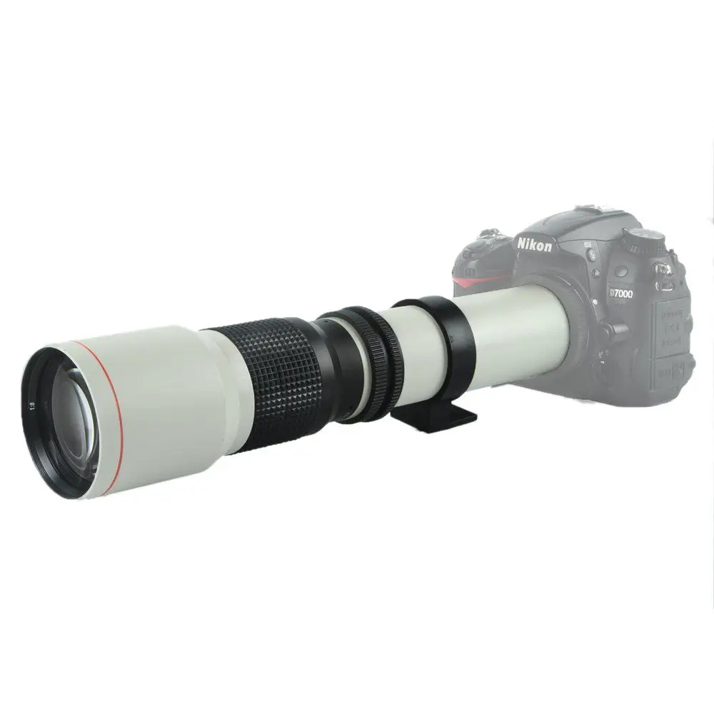 JINTU белый супер 500mm f/8,0 телеобъектив Комплект для NIKON D3400 D5500 D7500 D850 D800 D750 D700 D610 D600 D500 D300 D90 Камера