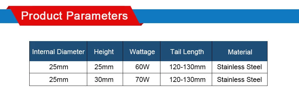 2 шт./лот 25x25mm/25x30 мм керамическая пробка Разъем Нержавеющая нагревательная полоса AC220V 60 Вт/70 Вт для пластмассовое устройство впрыска