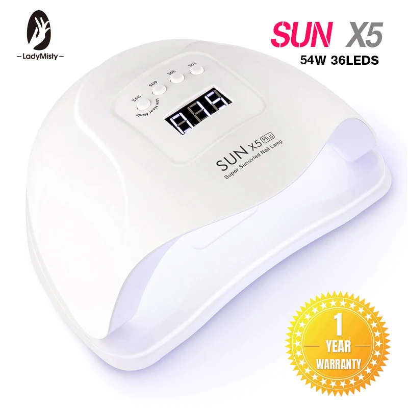 

54W SUN X5 Plus Nail Dryer LCD Display 36 LED Dryer Nail Lamp UV LED Lamp for Curing Gel Polish Auto Sensing Lamp For Nails