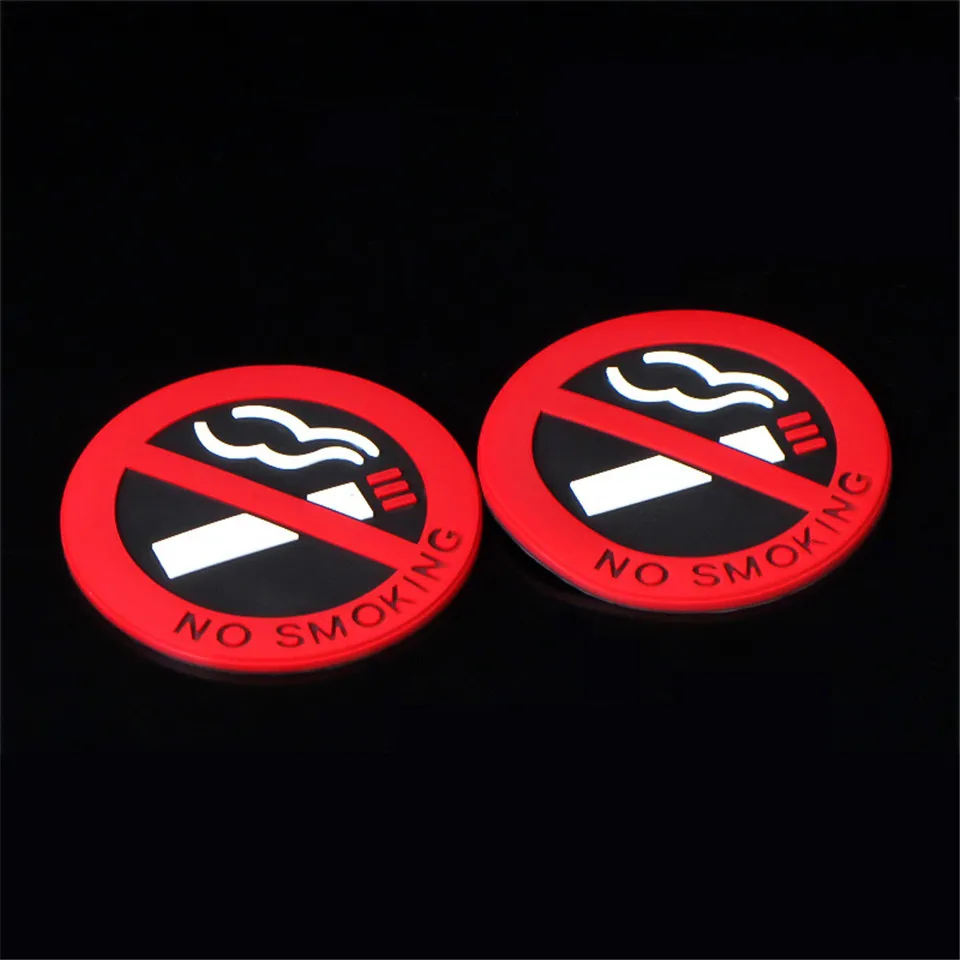 Car Styling Car Sticker Warning No Smoking Logo Stickers For Toyota Camry Prado Highlander RAV4 Crown Reiz Corolla Vios Yaris L (5)
