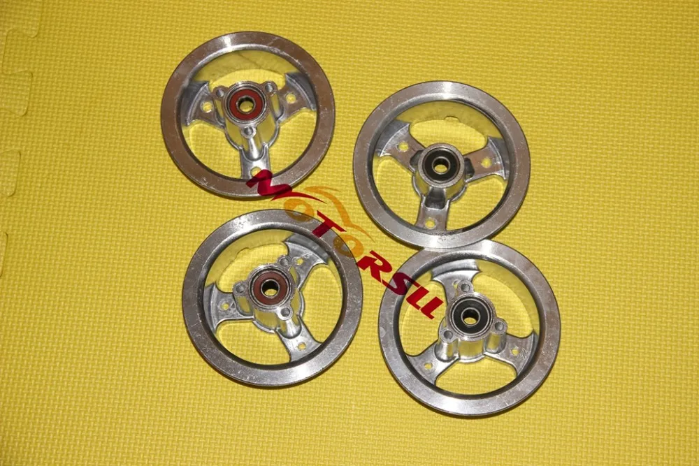 

3.00-4"/4.10-4" rim mini electric/gasoline scooter disc brake Front+Rear alloy 4" rim with bearings and spacer mini