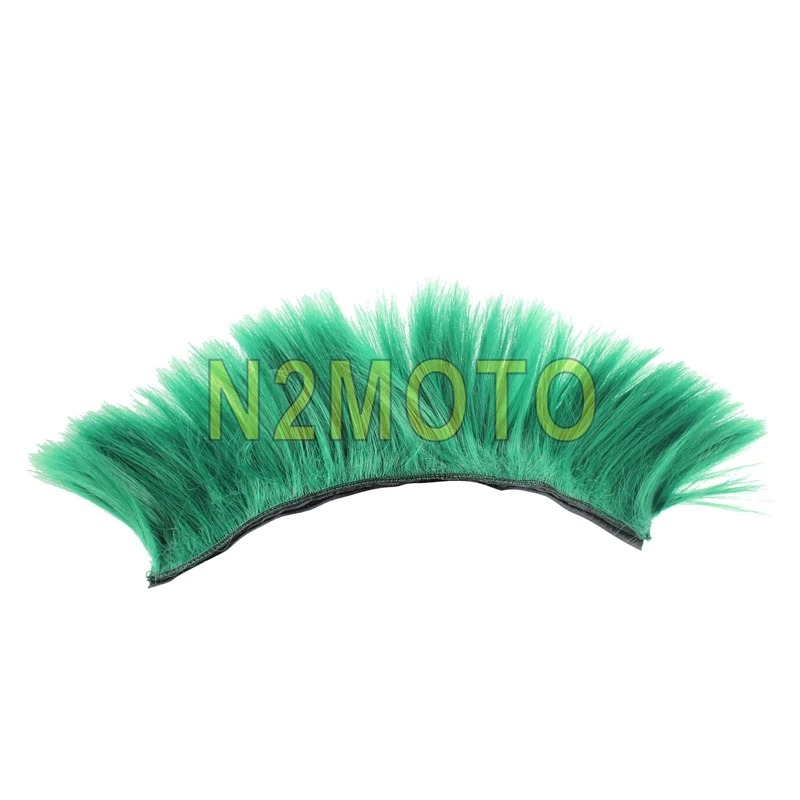 1" бездорожье BMX шлем Mohawk КАСКО волосы клейкая палка на Mohawks Capacete украшения прикрепленные перья - Цвет: green