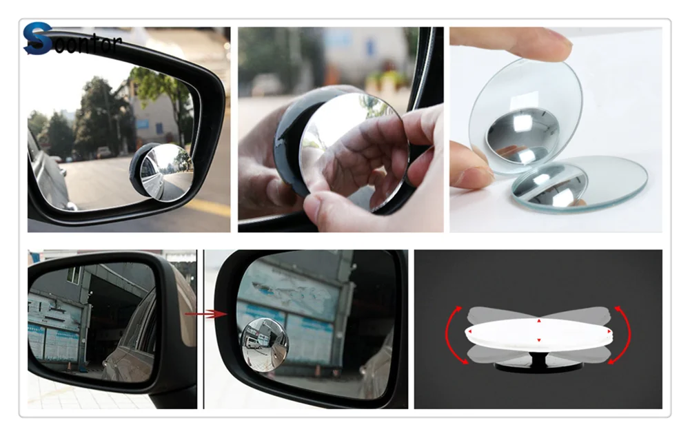 

Car rear view blind spot mirror wide angle lens For Volvo S40 S60 S80 XC60 XC90 V40 V60 Any Cars