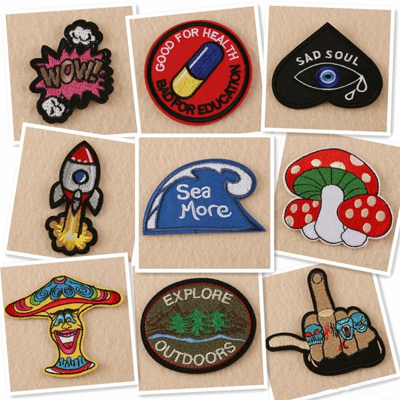 1pcs-Mix-fashion-Patches-for-Clothing-Iron-on-Embroidered-Sew-Applique-Cute-Patch-Fabric-Badge-Garment_