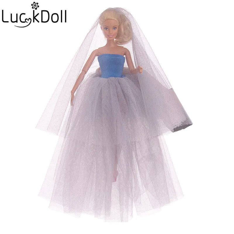 LUCKDOLL Handmade Wedding Dress Princess Party Prom Bride Veil Girls Toys Generation Birthday Gift | Игрушки и хобби