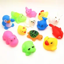 13PCS/LOT Different Summer Water Action Figures,3-15CM Animals Toys Safety Evade Glue For Children Swimming Toys