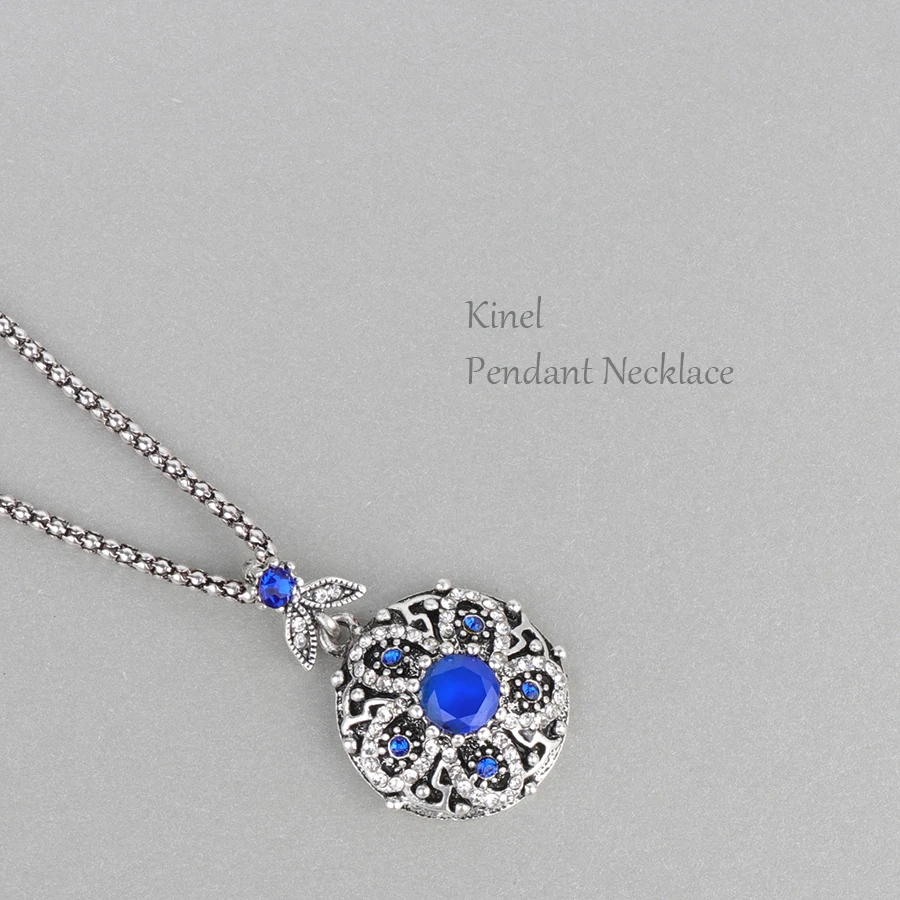 

2017 New Charm Fashion Pendants Necklaces For Women Color Silver Mosaic Red Resin Vintage Jewelry Crystal Gifts