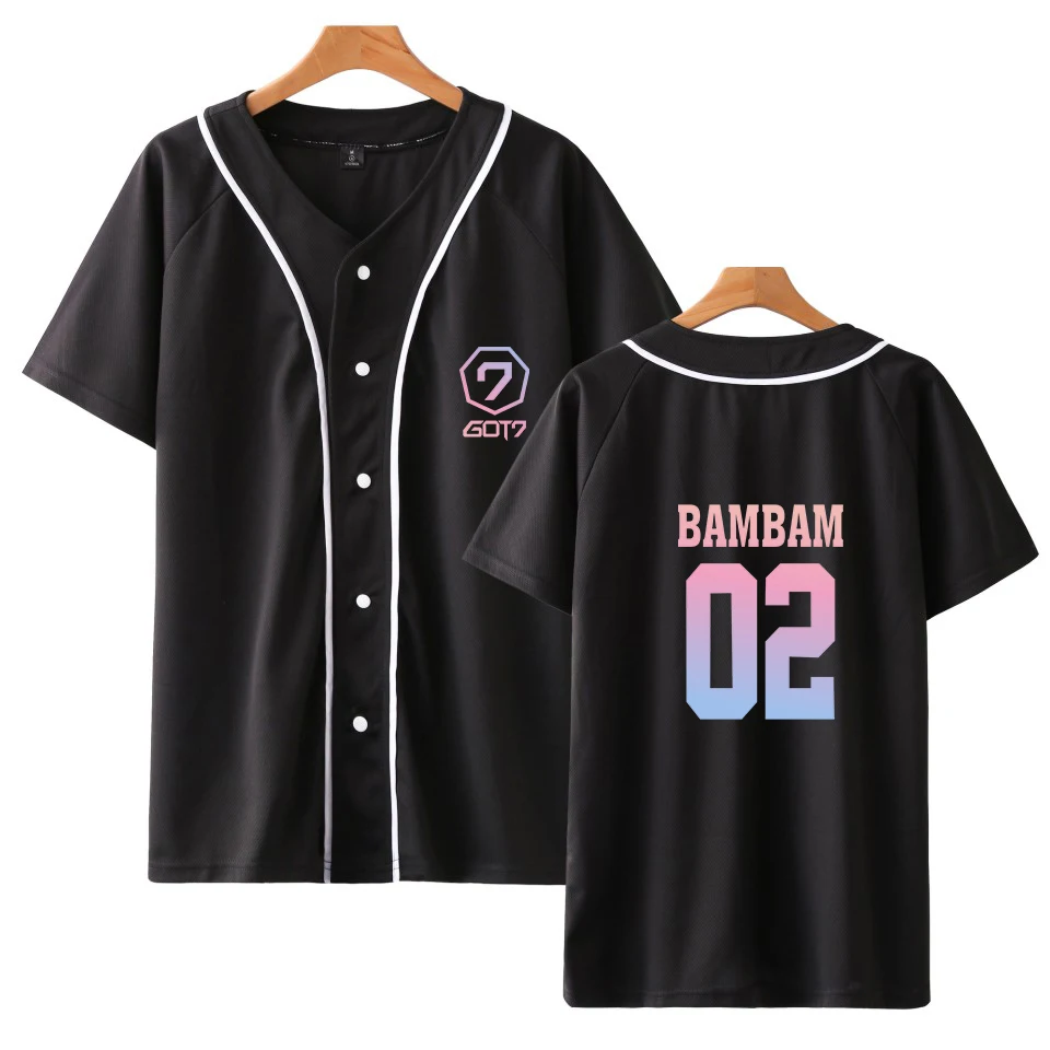 LUCKYFRIDAYF GOT7 летние бейсбольные хлопковые с коротким рукавом harajuku получили 7