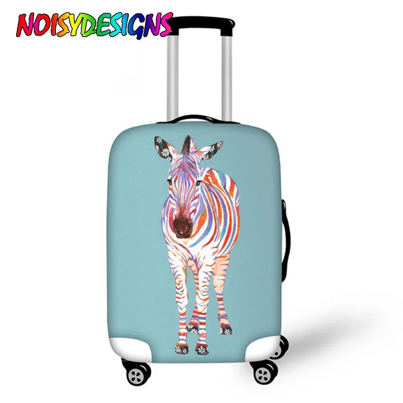 

NOISYDESIGNS Zebra Tiger Elastic Suitcases Protective Covers Cute Animals Luggage Cover for Long lasting Travel Trunk Zoos Cover