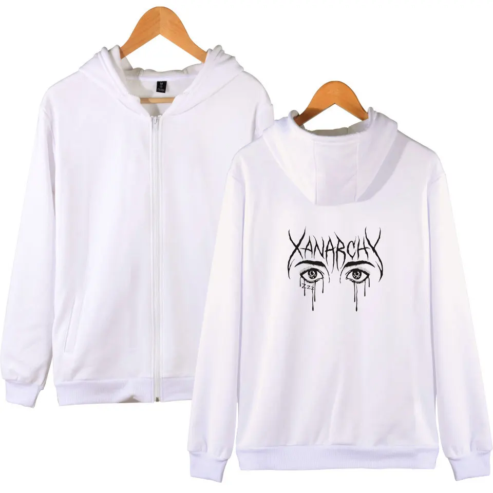 Lil Xan Xanarchy sudaderas con capucha para hombres de manga Casual sudadera chándal cremallera ropa de marca con capucha Lil Xan Xanarchy _ - AliExpress