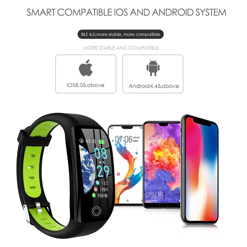 Умный Фитнес браслет F21 с пульсометром трекер активности шагомер Smartband для мужчин