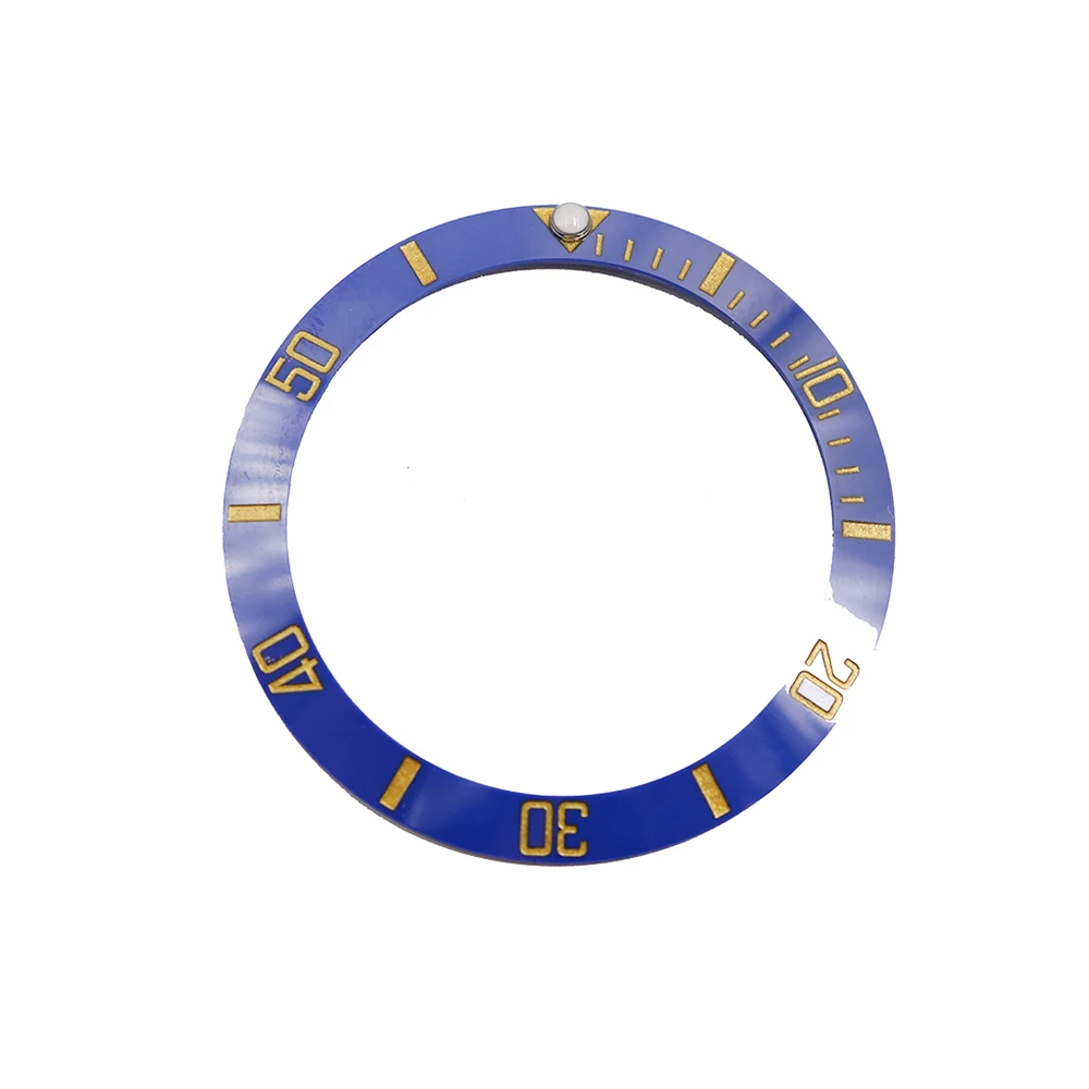 Rolamy Wholesale Replacement Blue With Gold Writings Ceramic Bezel 38mm Insert made for Submariner GMT 40mm 116610 LN Rolamy Wholesale Replacement Blue With Gold Writings Ceramic Bezel 38mm Insert made for Submariner GMT 40mm 116610 LN