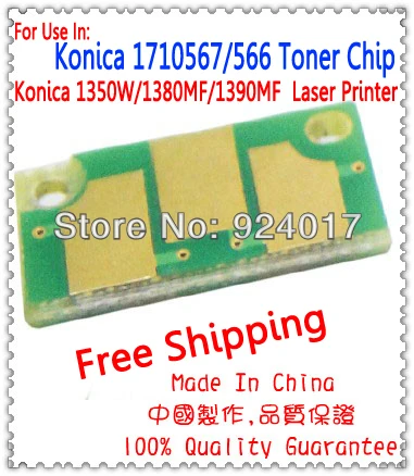 

For Konica QMS 1300 1350 1380 1390 Printer Toner Chip,For Konica Minolta 1300W 1350W 1710567 1710566 Toner Cartridge Chip,10pcs
