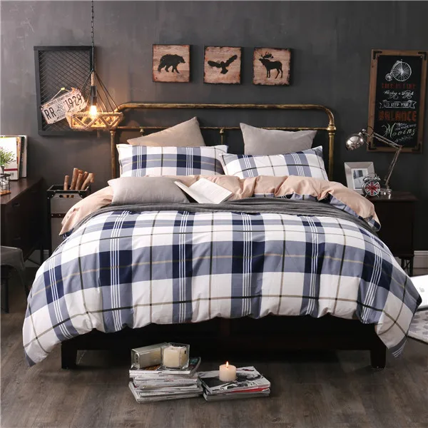 dark blue bedding