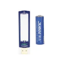 jugee 1pack 1.5v 3000mWh AA rechargeable Li-polymer li-ion polymer lithium battery+ 1 slots USB Charger