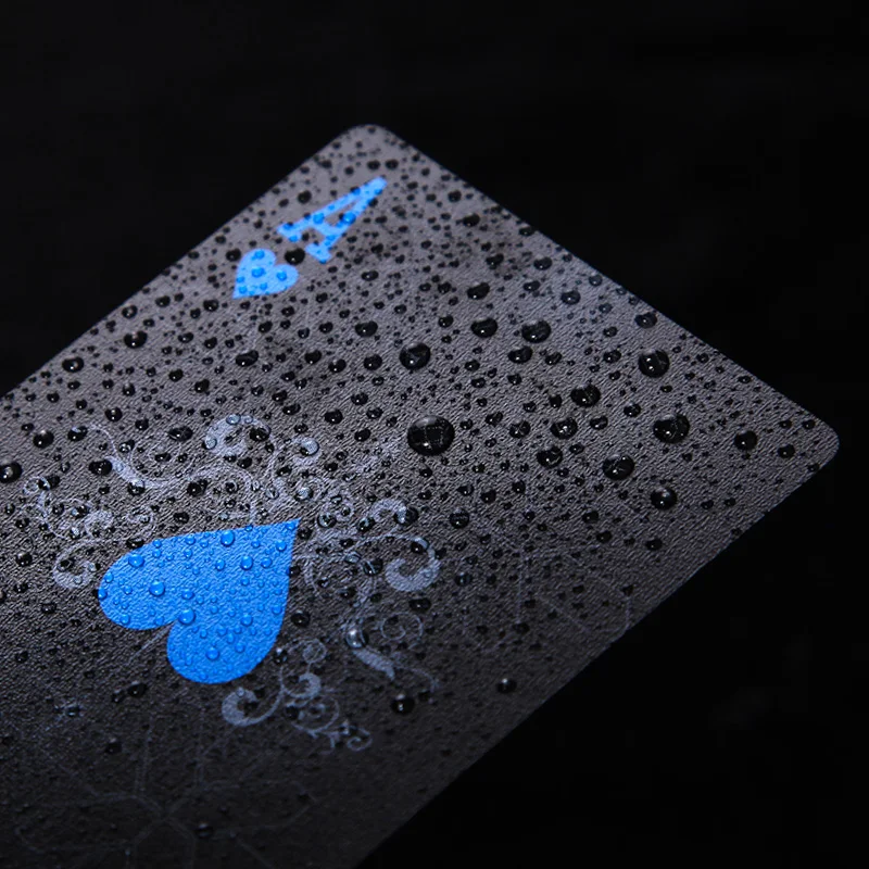 2019 Black plastic PVC poker cards durable waterproof playing cards magic cards High Quality TEXAS POKER cards