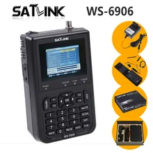 Оригинал Satlink WS-6906 3.5 ЖК-DVB-S FTA цифровой спутниковый сигнал WS 6906 спутниковый искатель метр Бесплатная доставка