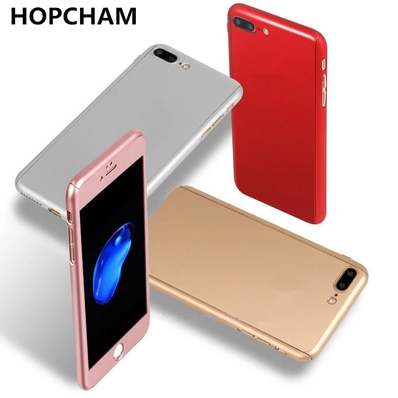 For iPhone Xs Max X 8 6 6s 7 Plus 5 5s SE Phone Case Full Protective Hard 360 With Glass Back Cover Xr Capa | Мобильные телефоны и