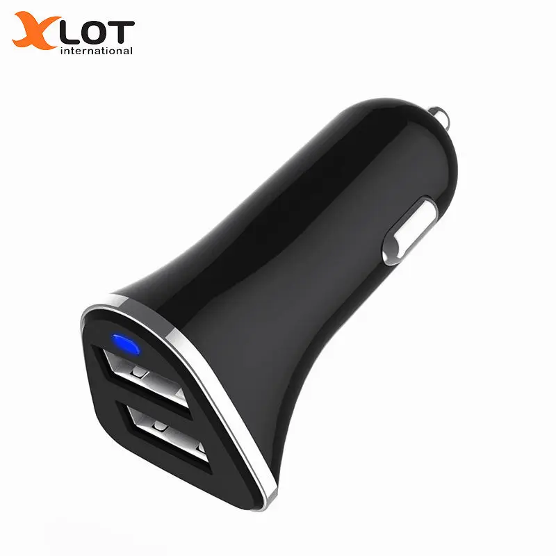 XLOT Dual USB Автомобильное зарядное устройство для мобильного телефона