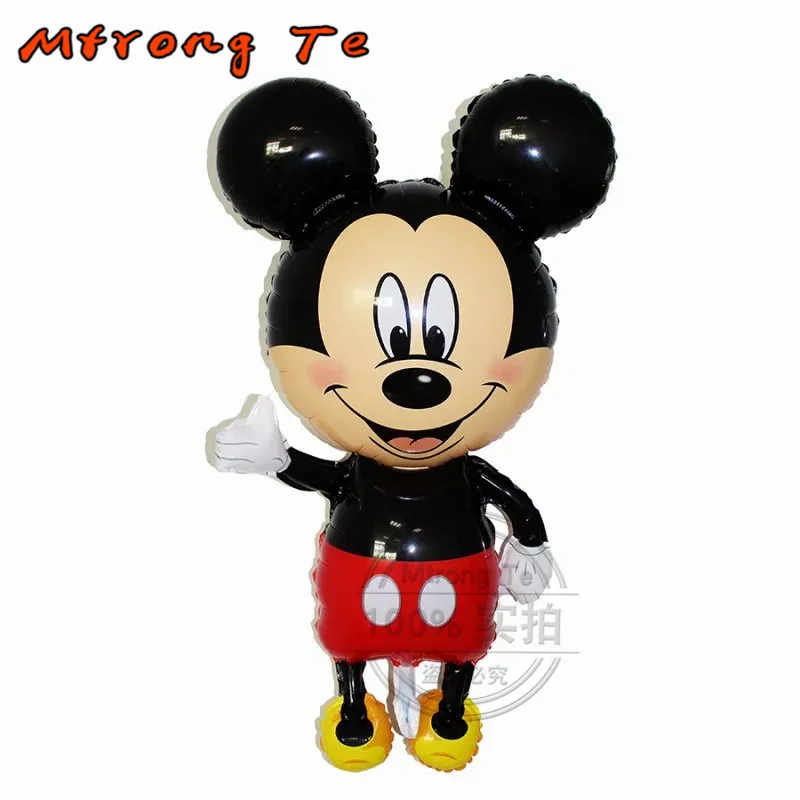 12 шт., большой размер, Минни, Микки Маус, алюминиевые воздушные шары, для дня рождения, украшения, красный бант, Минни, игрушки, Микки, вечерние принадлежности - Цвет: Mickey 12 pcs