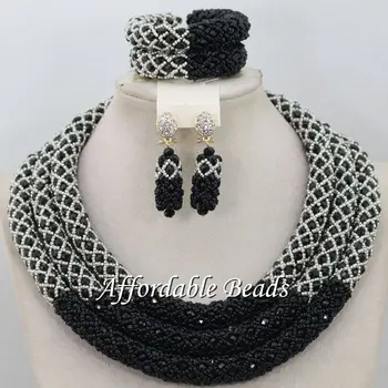 

Outside Gray African Gold Jewelry Set Popular Nigerian Wedding Necklace Unique Design Handmade Item NCD100