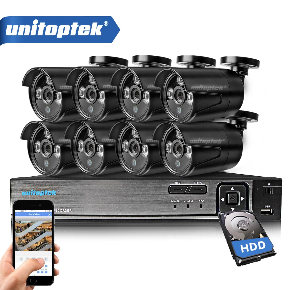 

8CH 720P AHD DVR Kit CCTV System With 8PCS 1.0MP HD Security Camera IR Night View Outdoor Waterproof Video Surveillance CCTV Set