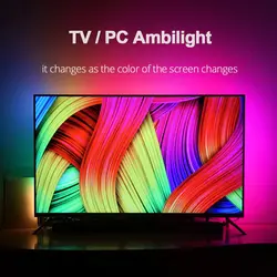 DIY Ambilight ТВ ПК Мечта Экран USB Светодиодные ленты hdtv-компьютер монитор Подсветка адресуемых WS2812B Светодиодные ленты 1/2/3/4/5 m полный набор