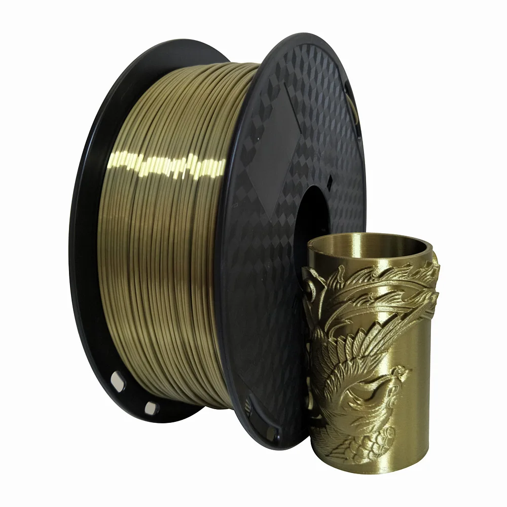 Seda 1kg Filamento Impressora 3d Pla Filament 1.75 Milímetros Brilho Sedoso Caneta Materiais de Impressão 3d Metal Brilhante Metálico Como Sentir Pla Cci 12 pla material