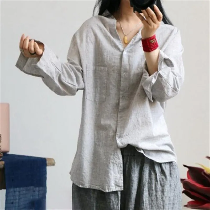 Solid_Color_Linen_Casual_Top_Women_Blouse_gray_2_grande