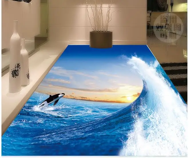 

3D living room bathroom three-dimensional floor decoration painting