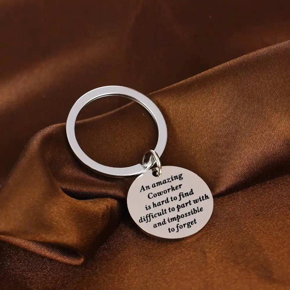 Stainless Steel Thank You Keychain for Coworkers Coworker Leaving Gifts