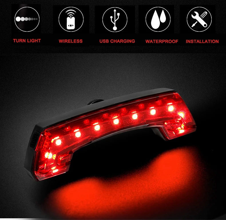 Cheap Bicycle Rear Lights Bike Light Anti-Theft Alarm LED Tail Lamp Bike Finder Lantern Siren Warning USB Charge Wireless Remote 4