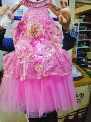 Новое платье для танцев с блестками костюм с цветочным рисунком розовые платья принцессы для мальчиков и девочек лохматая газовая балетная пачка для латиноамериканских танцев, детский костюм для выступлений