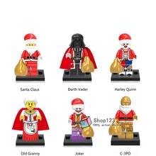 100 шт/партия кирпичи Дарт Вейдер Харли Куинн старая мама Супер Герои строительные блоки рождественские детские подарки игрушки для детей X0140