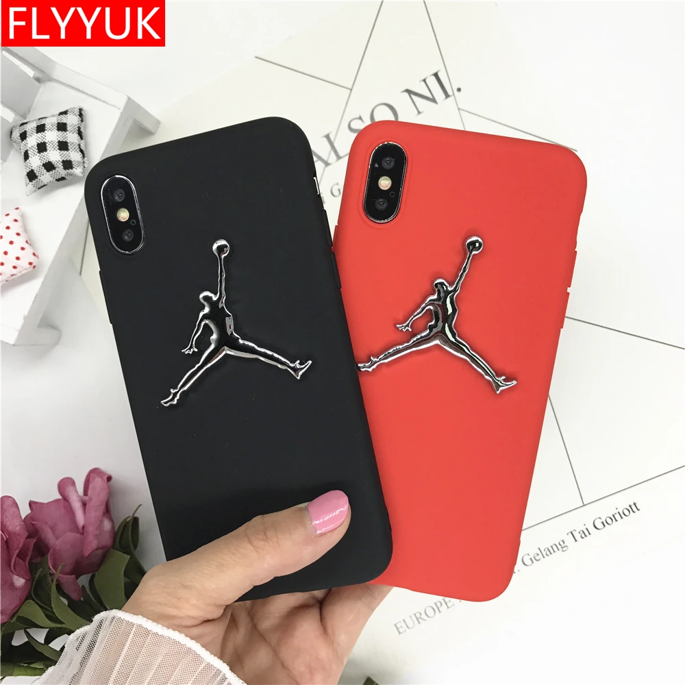 

Fashion Metal 3D Michael Super NBA Jordan for IPhone X Cases Chicago Basketball Soft Phone Case for Iphone 5 5s Se 6 6s 7 8 Plus