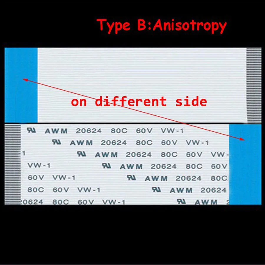 5 шт. FFC/FPC Гибкий плоский кабель 0,5 мм шаг 10/20 Вт, 30 Вт, 40 pin 500 мм Изотропия или анизотропии B кабель, кабель UL AWM 20624, 80C 60V VW-1