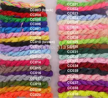 Venta al por mayor 40 rollo surtidos Color 1mm 1,5mm Macrame cordón trenzado de estilo cola de rata cuerdas de Nylon Kumihimo cadena hilo para la fabricación de la joyería